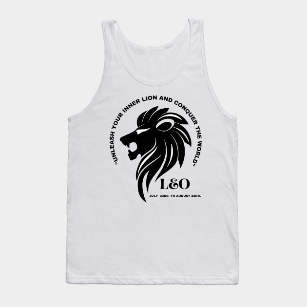 Zodiac Leo sign July - August Tank Top by Shean Fritts 